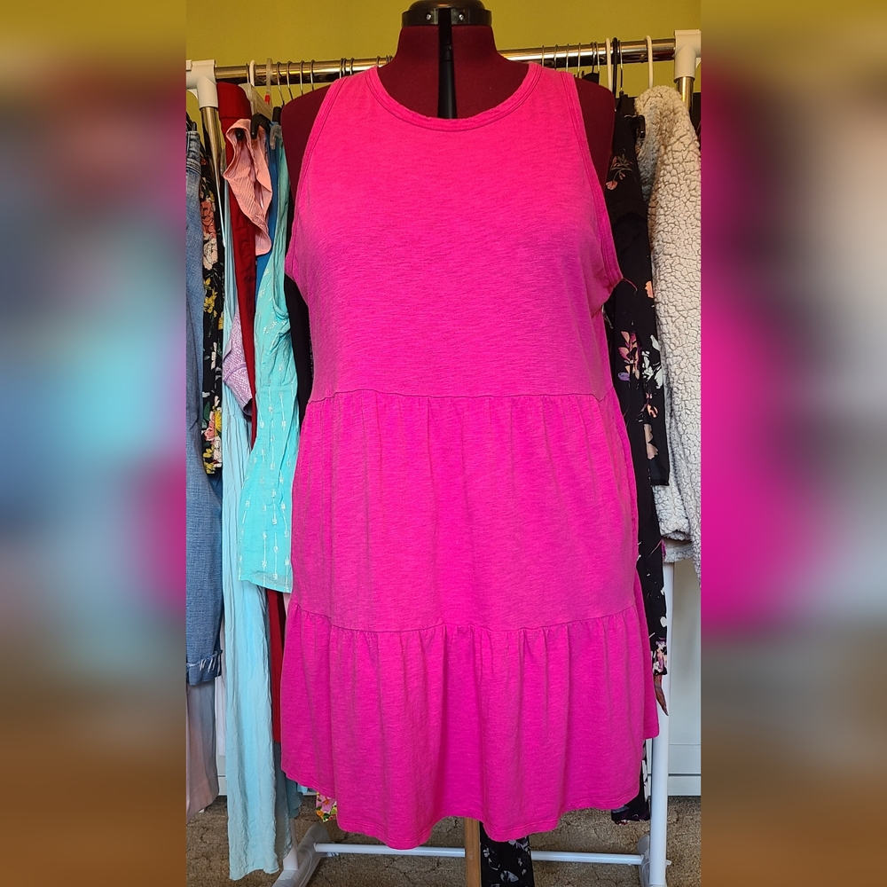 GAP Fuchsia Long Sleeve Dress